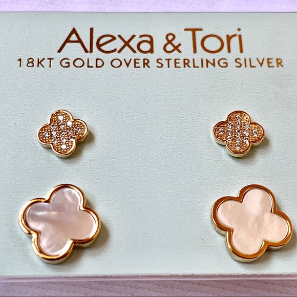 ❌SOLD❌ Alexa & Tori 18K Sterling Silver Earrings - Picture 4 of 12